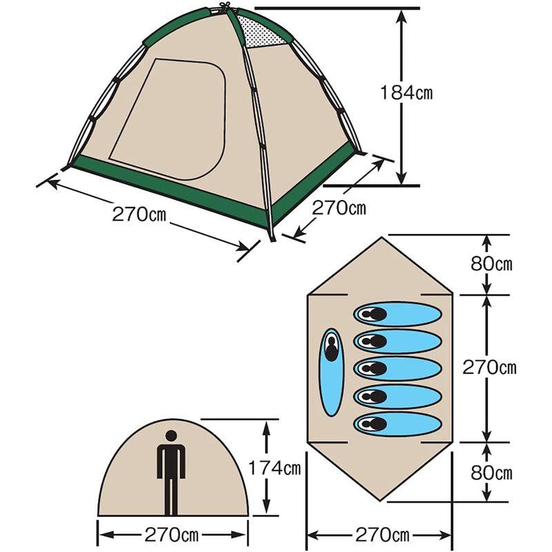 【初期/レア】 キャプテンスタッグ キャンプ用 ドーム テント キャリーバッグ付 CS 270UV 5-6人用M-3132 【B2147225164】(12280円)