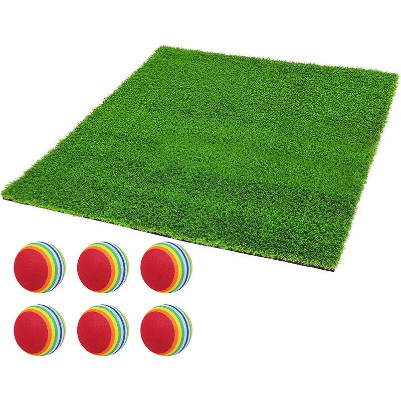 新品未使用！ GolfStyle ゴルフマット 35mm ラフ芝 ゴルフ 練習 マット 100×100cm アイアン ショット アプローチ 練習用 Rou 【W2103492406】(12031円)