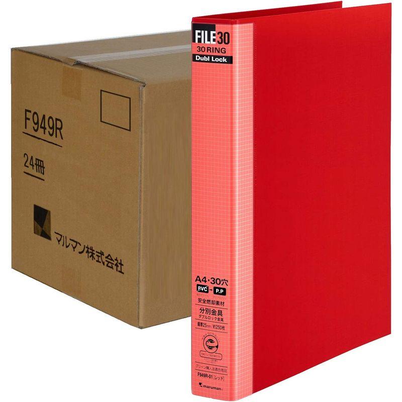 マルマン ルーズリーフ バインダー A4 ダブロック 30穴 レッド F949R-01X24 A4 30穴 レッド ルーズリーフ バインダー ダブロック F949R 01X24 サイズ