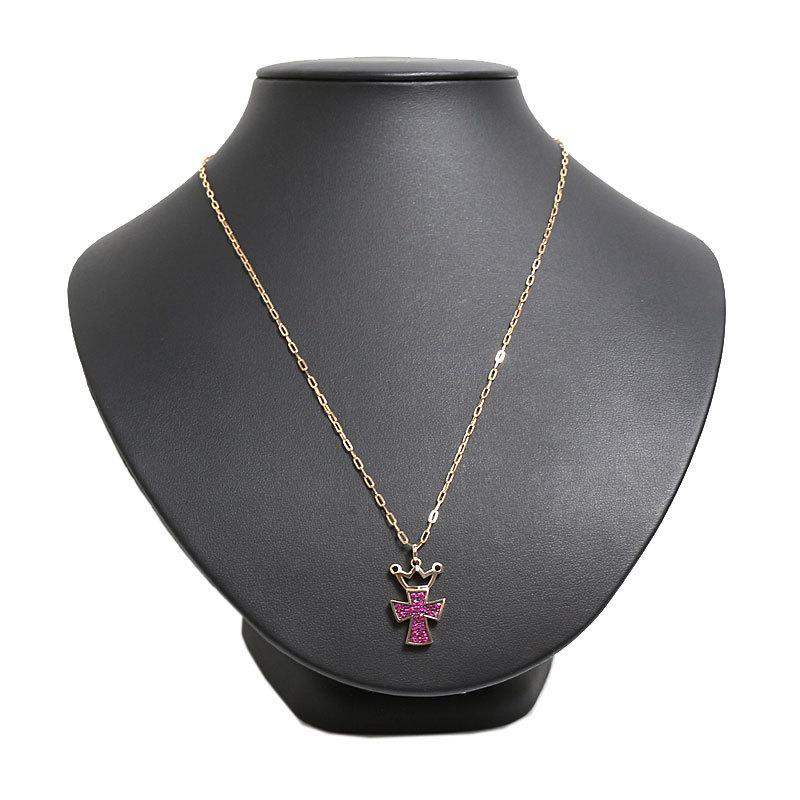 ガガ ミラノ Gaga Milano クラウンクロス ネックレス Lサイズ ルビー メンズ ジュエリー アクセサリー 中古 Okura ヤフーショッピング店 通販 Yahoo ショッピング