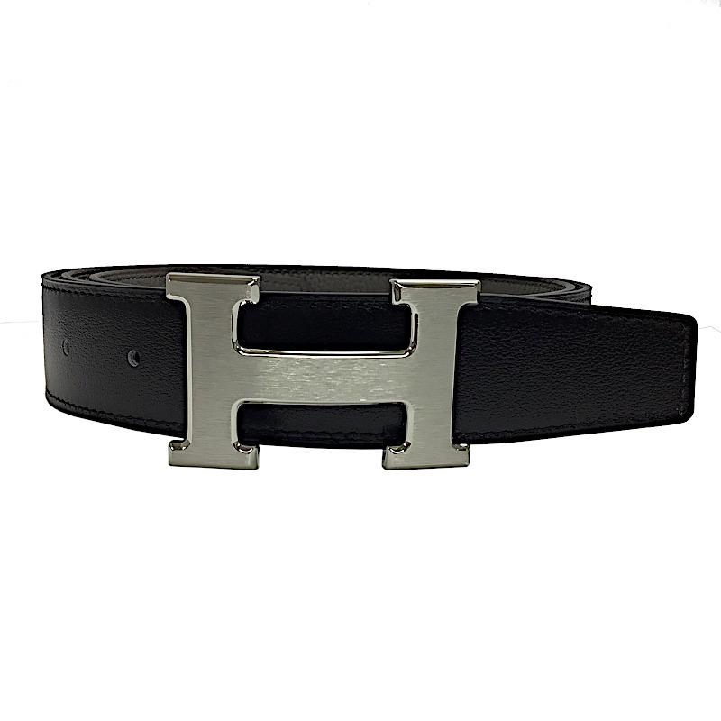 エルメス Hermes コンスタンス コンスタンス Hベルト ブラック エタン シルバー金具 ボックスカーフ トゴ D