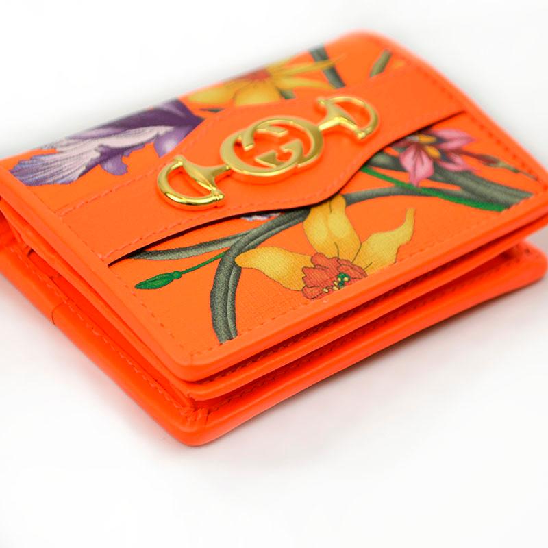 グッチ GUCCI ズゥミコンパクト 536353 オレンジ 二つ折り財布 