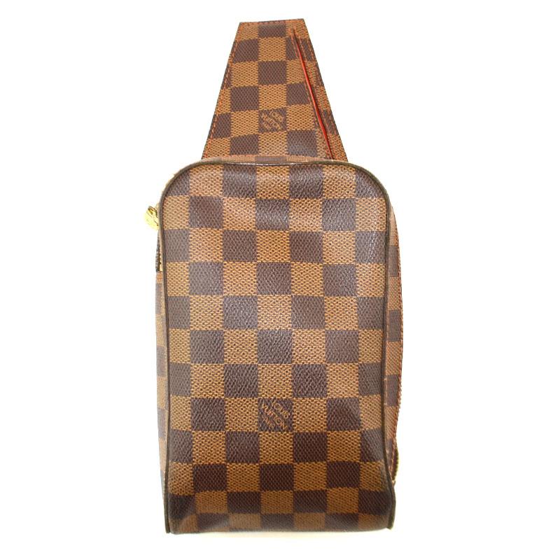 ルイ・ヴィトン LOUIS VUITTON ジェロニモス N51994 ダミエ ボディバッグ ウエストバッグ レディース メンズ 中古