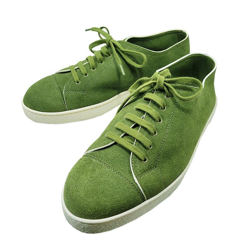 ジョンロブ John Lobb スエードスニーカー モスグリーン スニーカー メンズ 中古 Okura ヤフーショッピング店 通販 Yahoo ショッピング
