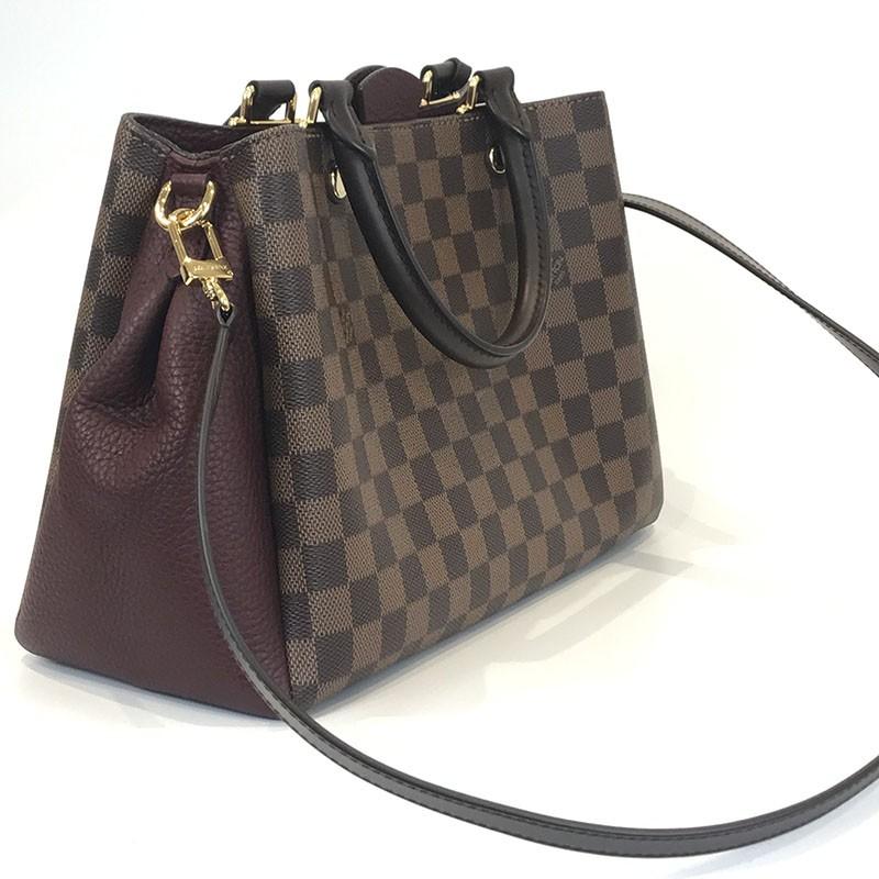 ルイ・ヴィトン LOUIS VUITTON ダミエ ブリタニー N41673 ボルドー ハンドバッグ ショルダーバッグ レディース 中古