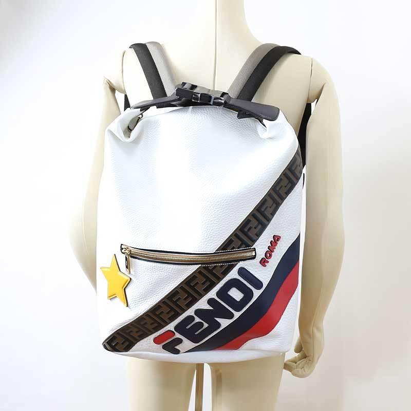 フェンディ Fendi レザーリュック ホワイト リュック デイパック メンズ 中古 Okura ヤフーショッピング店 通販 Yahoo ショッピング