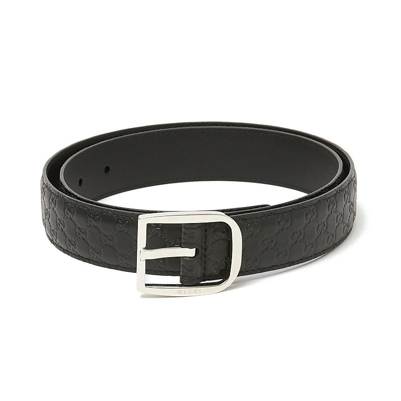 グッチ Gucci レザーベルト シマ柄 ブラック メンズ 中古 Okura ヤフーショッピング店 通販 Yahoo ショッピング