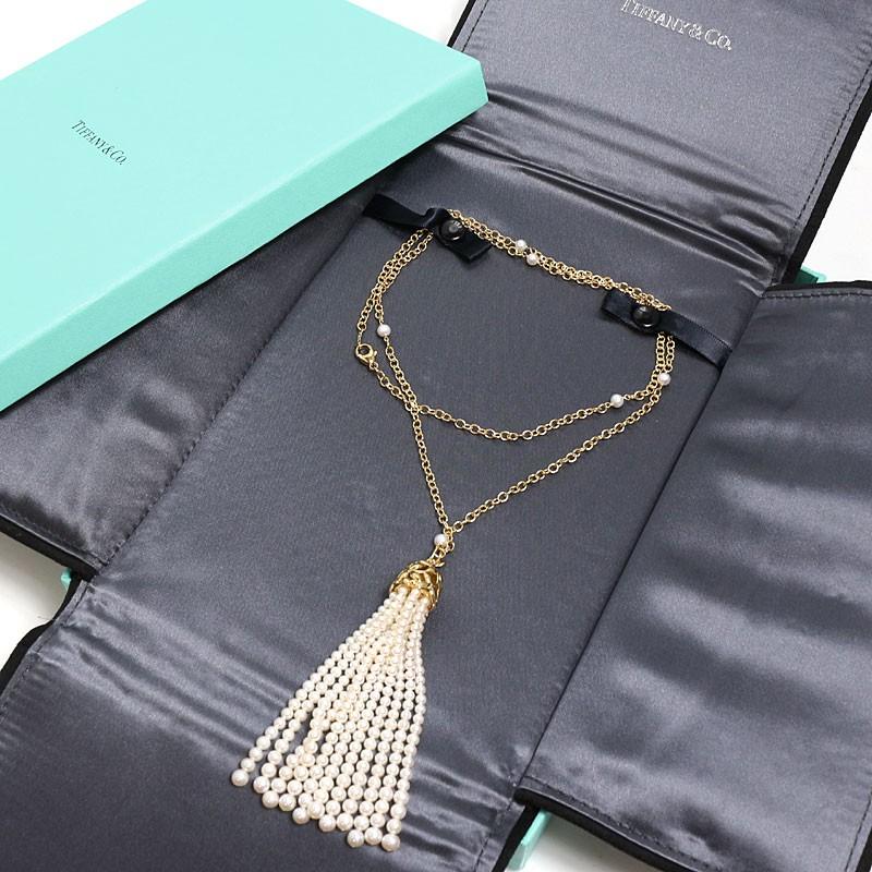 ティファニー Tiffany Co パロマ ピカソ オリーブリーフ パールタッセル ネックレス K18yg ペンダント ジュエリー アクセサリー 中古 Okura ヤフーショッピング店 通販 Yahoo ショッピング