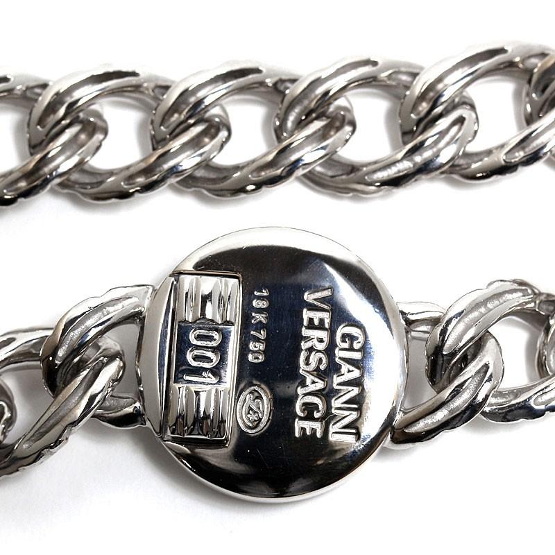 ヴェルサーチ VERSACE メドゥーサ チェーンブレスレット K18WG メンズ ヴェルサーチ VERSACE メドゥーサ チェーンブレスレット K18WG メンズ