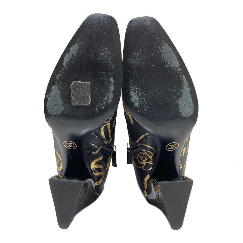 見事な 期間限定ポイント10倍CHANEL シャネル ペイントヒールブーツ