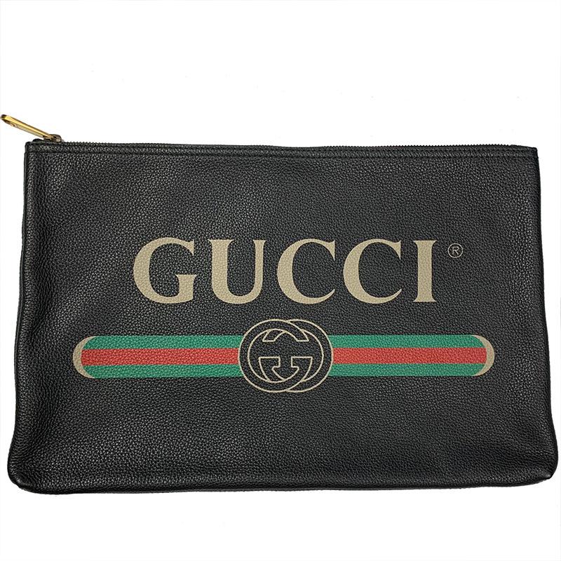 グッチ Gucci クラッチバッグ レザー ブラック Okura メンズ メンズ ブランド ヤフーショッピング店
