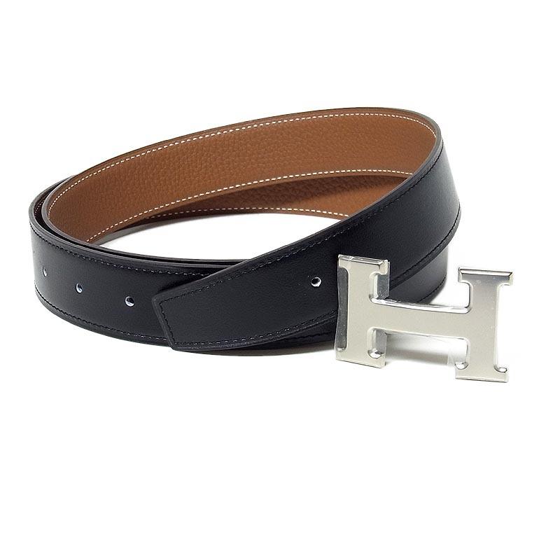 大好き コンスタンス Hermes エルメス Hベルト 中古 メンズ ベルト 95cm シルバー金具 A刻 ブラック ゴールド ボックスカーフ トゴ ベルト Www Buccella Com