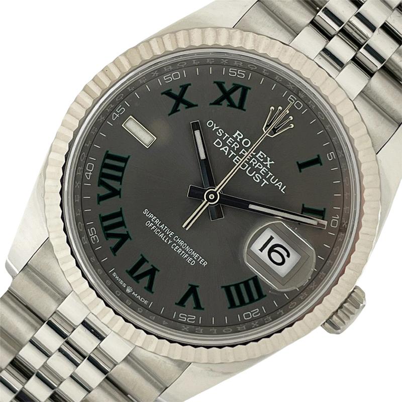 最旬ダウン ロレックス ROLEX 中古 メンズ 腕時計 126234 ジュビリーブレス スレートローマン デイトジャスト36 腕時計