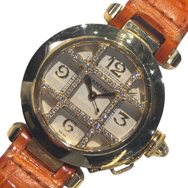 カルティエ Cartier パシャ32 グリッドダイヤ WJ101356 ホワイト 