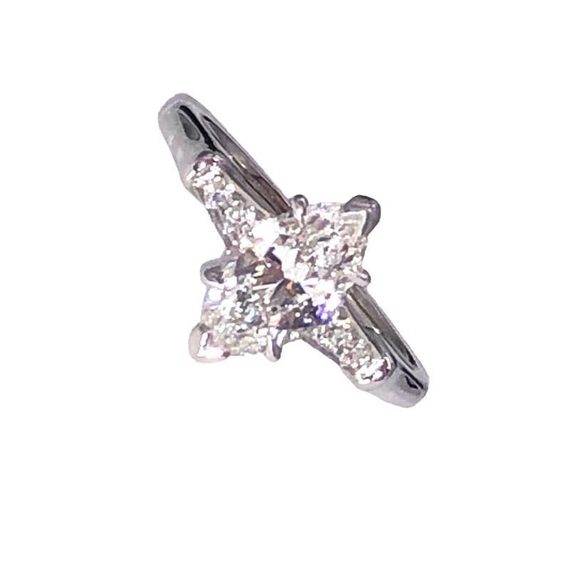 ハリーウィンストン HARRY WINSTON マーキスカットトリストダイヤリング Pt950 ダイヤモンド ジュエリー 中古