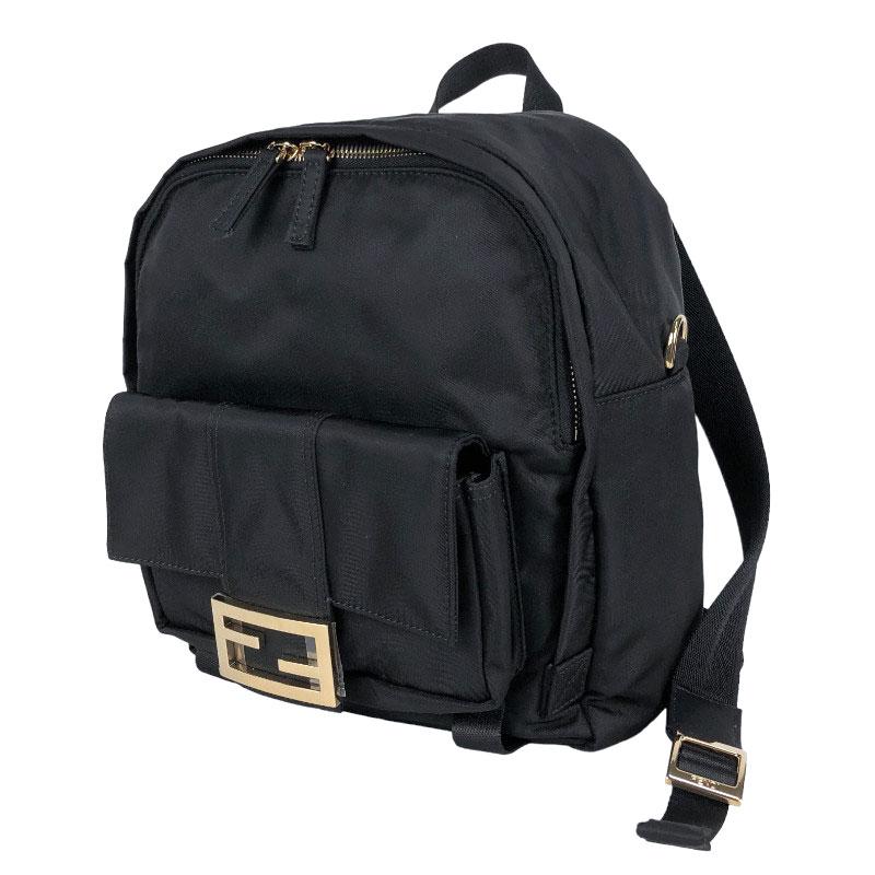 フェンディ FENDI バゲット バックパック 8BZ048 ナイロン ブラック 