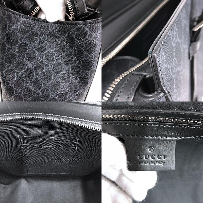 グッチ GUCCI GGスプリーム トートバッグ 626356 ブラック シルバー