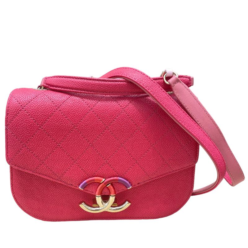 CHANEL ピンクレザー ショルダーバッグ