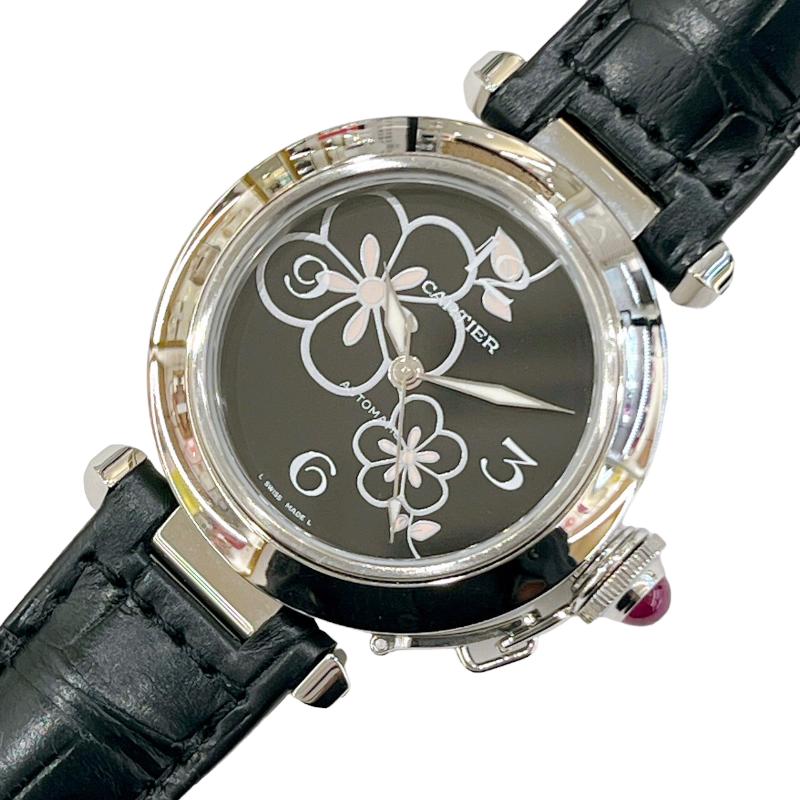 カルティエ Cartier パシャC ウィンターフラワー W3109699 ブラック SS 