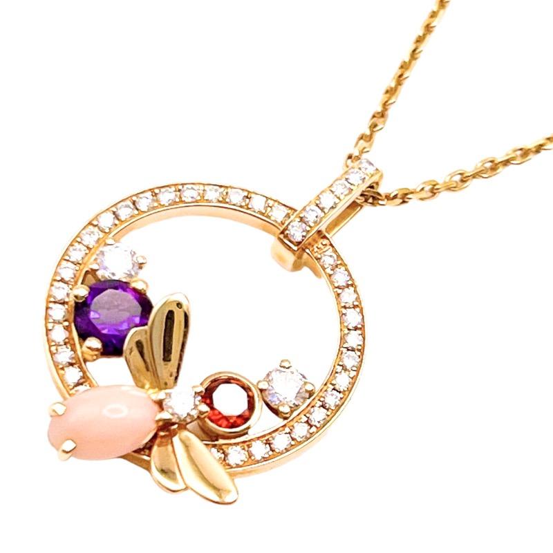 CHAUMET ショーメ アトラップ モワ ネックレス 750PG アメジスト  