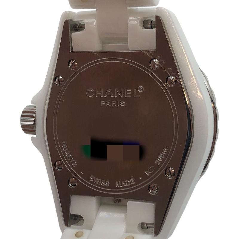 シャネル CHANEL J12 H0967 ホワイト セラミック、ベゼルダイヤモンド 腕時計 レディース 中古｜ookura7815｜04