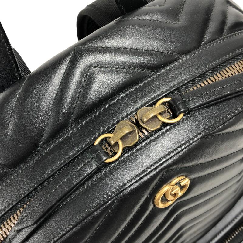 グッチ GUCCI GGマーモント バックパック 523405 ブラック GGマーモント リュック・デイパック メンズ 中古｜ookura7815｜07