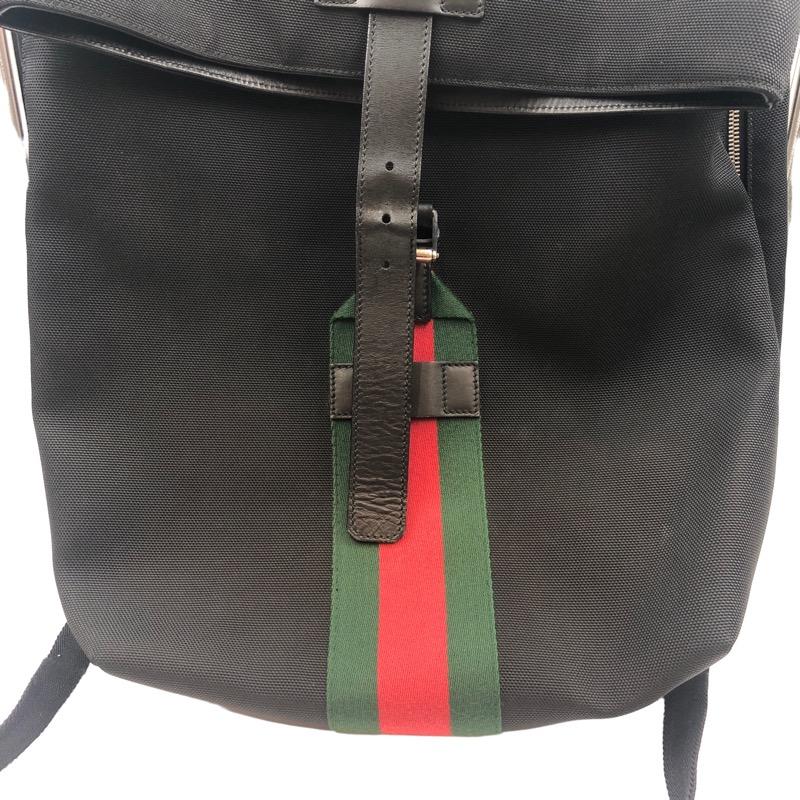 グッチ GUCCI シェリーバックパック 337075 ブラック キャンバス リュック・デイパック メンズ 中古｜ookura7815｜06