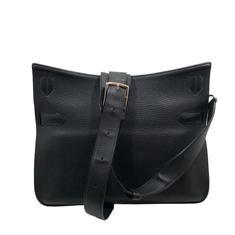 HERMES エルメス ジプシエール34 □M刻印 ブラック シルバー金具 HERMES エルメス ジプシエール34 □M刻印 ブラック シルバー金具