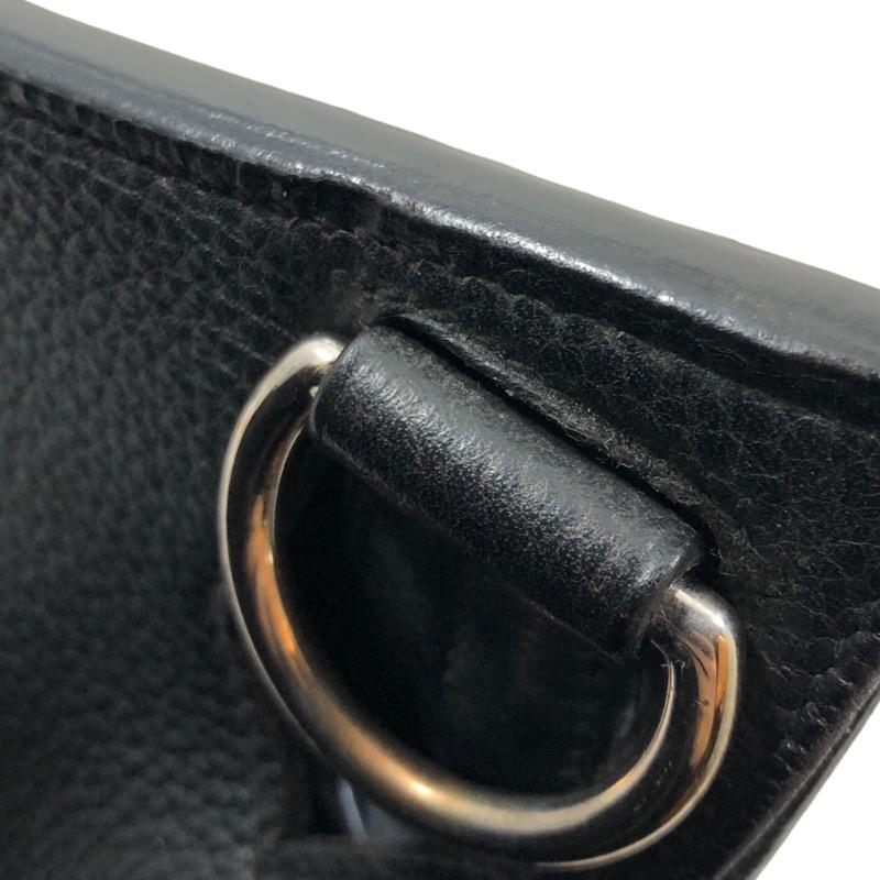 HERMES エルメス ジプシエール34 □M刻印 ブラック シルバー金具 HERMES エルメス ジプシエール34 □M刻印 ブラック シルバー金具