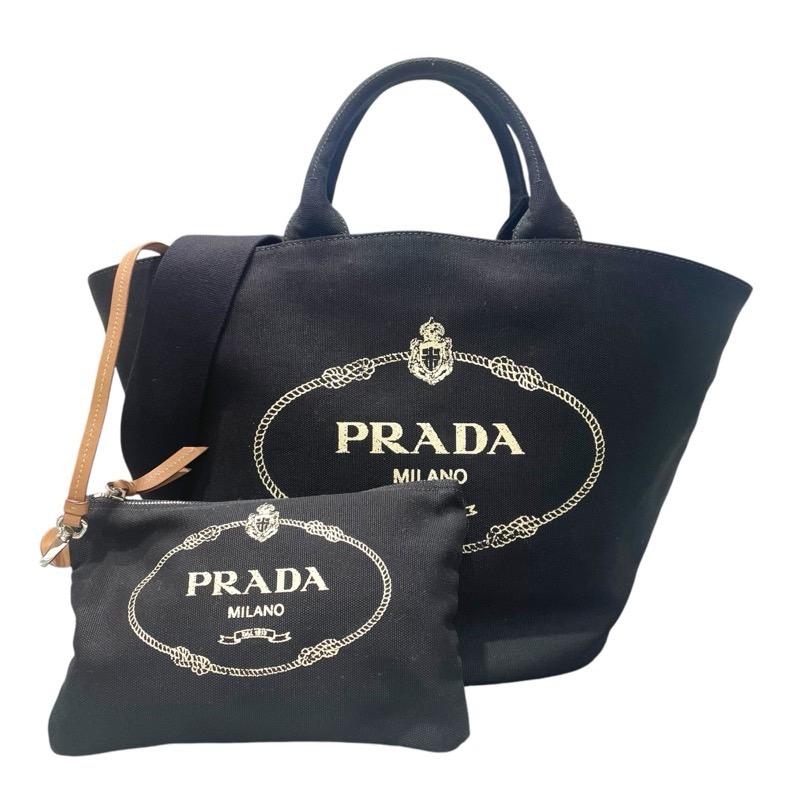 PRADA プラダ カナパバケットバッグ 1BG163 キャンバス トートバッグ 