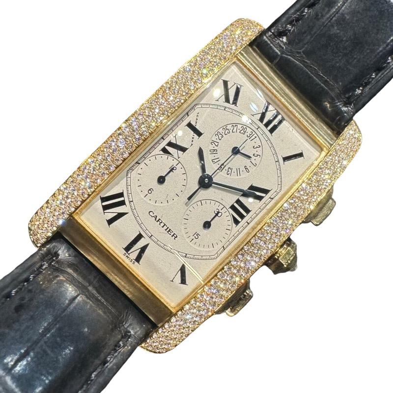 カルティエ CARTIER タンクフランセーズ クロノリフレックスXL 750YG