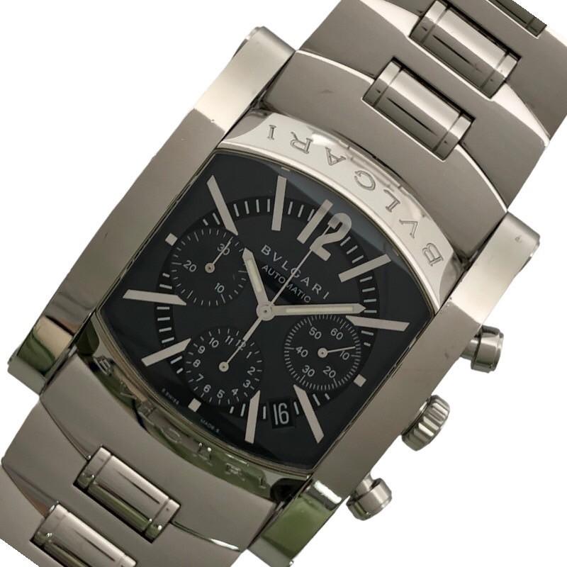 BVLGARI ブルガリ アショーマ クロノグラフ AA48SCH SS 腕時計 メンズ 