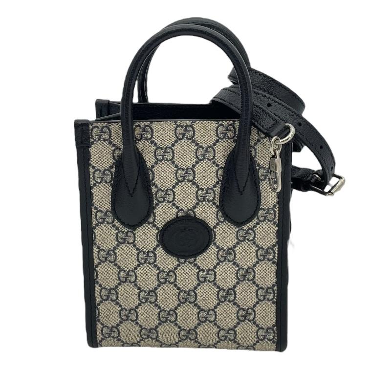 GUCCI（グッチ） インターロッキングG ミニトート 671623 ネイビー GG