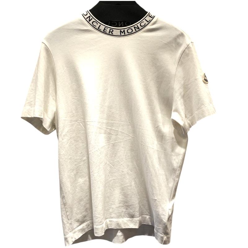 MONCLER モンクレール ロゴワッペンTシャツ ホワイト コットン 半袖T  