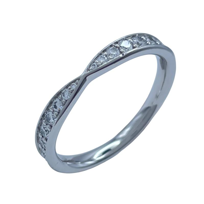 5jmb0752】ティファニー リング ハーモニー/ウェディング Pt950  