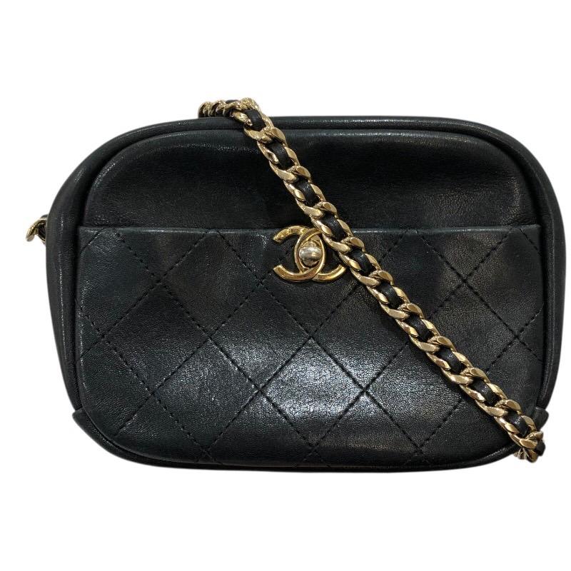 CHANEL シャネル マトラッセ カメラバック チェーンショルダーバック ラムスキン ゴールド金具 ブラック AS0137 CHANEL（シャネル） マトラッセ カメラバック チェーンショルダー