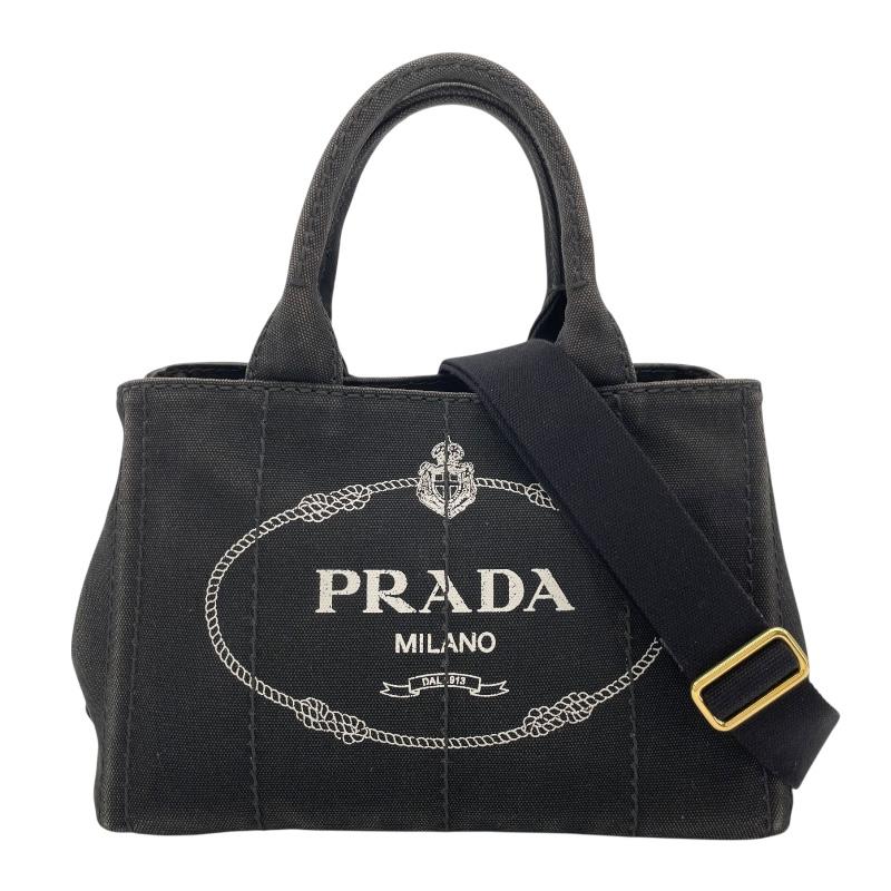 PRADA プラダ カナパ ミニ 1BG439 ブラック キャンバス トートバッグ 