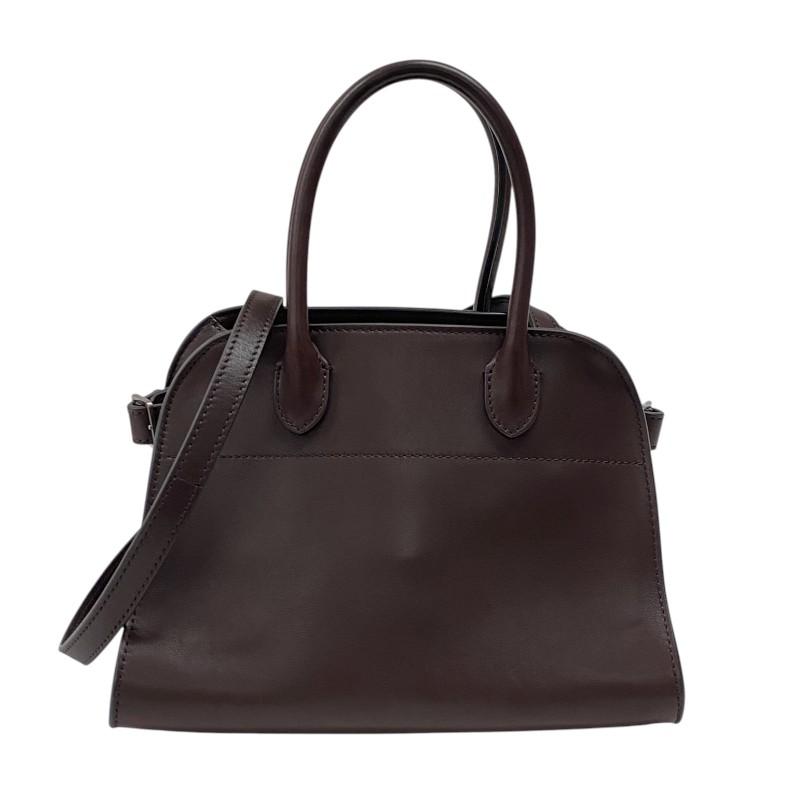 THE ROW ブラウン レザー ショルダーバッグ