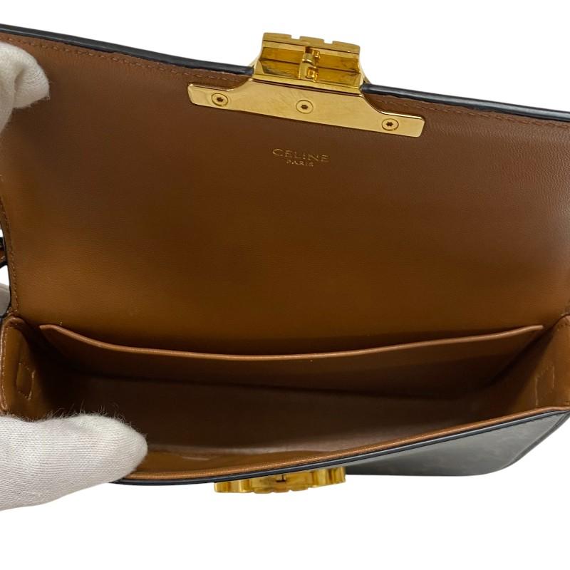 セリーヌ CELINE ショルダーバッグ クロード 194142 タン トリオンフキャンバス レディース 中古_4