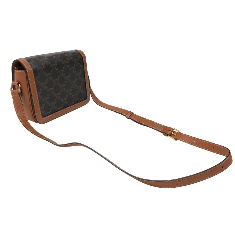 セリーヌ CELINE ティーン トリオンフ バッグ 188882 タン トリオンフキャンバス ショルダーバッグ レディース 中古_1