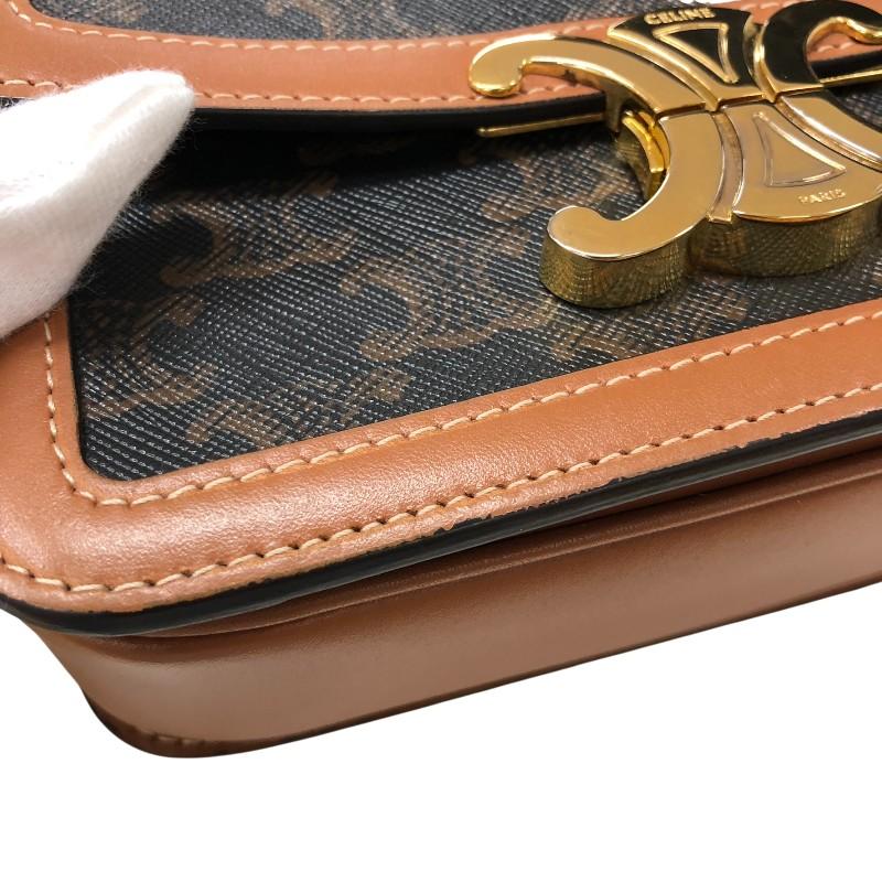 セリーヌ CELINE ティーン トリオンフ バッグ 188882 タン トリオンフキャンバス ショルダーバッグ レディース 中古_6