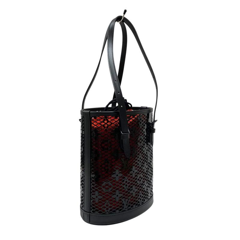 ルイ・ヴィトン LOUIS VUITTON レースバケットPM M20352 ブラック モノグラムレース トートバッグ レディース 中古_2