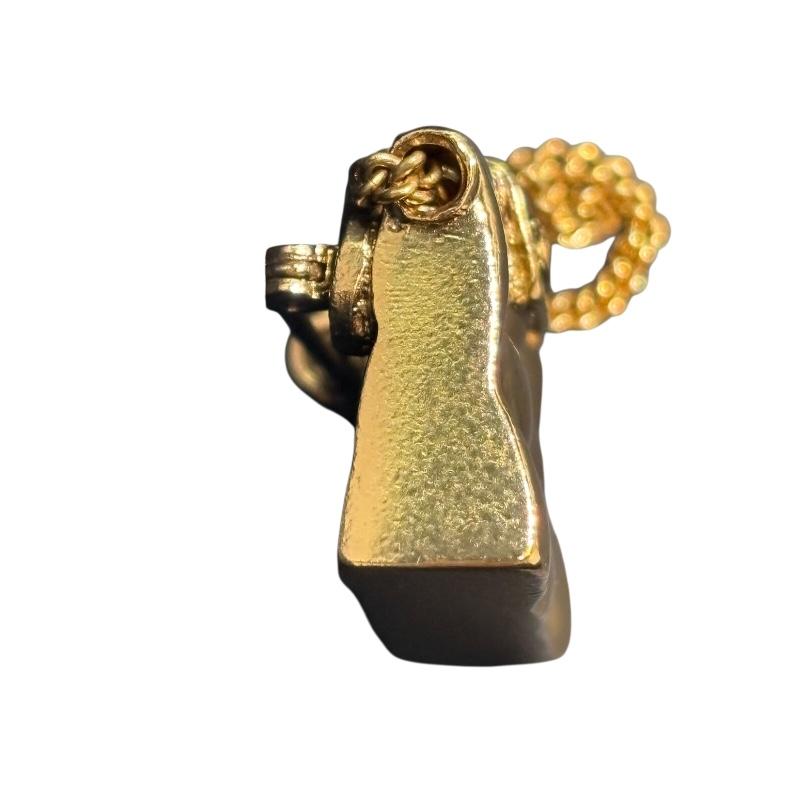 シャネル CHANEL ココマークマトラッセバッグブローチ ゴールド メタル ブローチ レディース 中古_4
