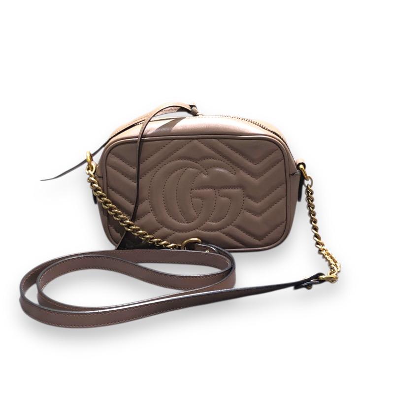 グッチ GUCCI GGマーモントミニショルダーバッグ 448065 グレージュ 