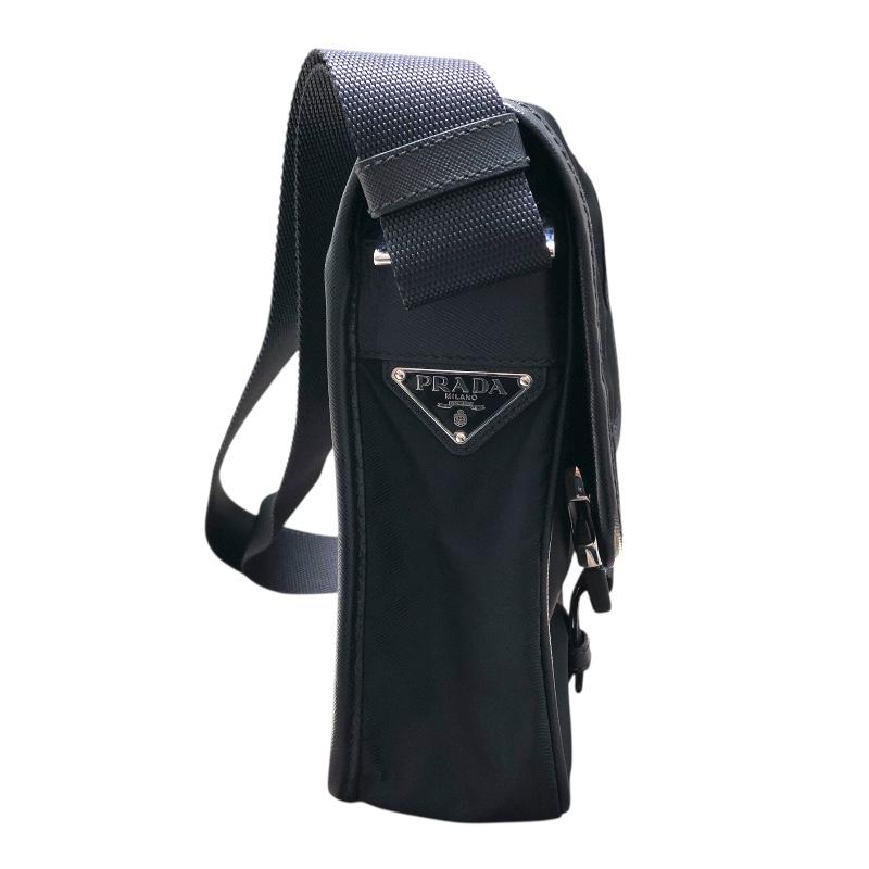 プラダ PRADA ナイロン ショルダーバッグ V167 ブラック ナイロン・サフィアーノレザー ショルダーバッグ レディース 中古_3