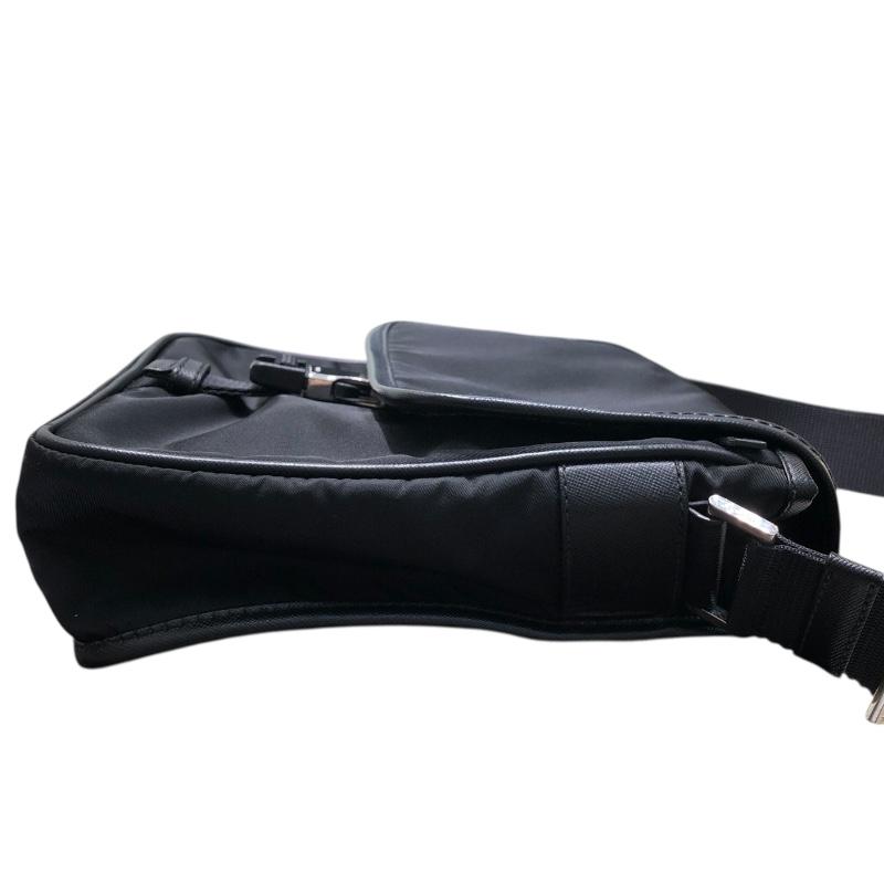 プラダ PRADA ナイロン ショルダーバッグ V167 ブラック ナイロン・サフィアーノレザー ショルダーバッグ レディース 中古_4