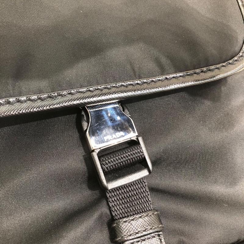 プラダ PRADA ナイロン ショルダーバッグ V167 ブラック ナイロン・サフィアーノレザー ショルダーバッグ レディース 中古_7