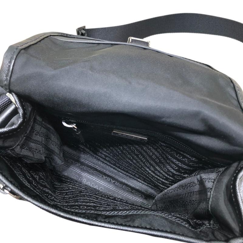 プラダ PRADA ナイロン ショルダーバッグ V167 ブラック ナイロン・サフィアーノレザー ショルダーバッグ レディース 中古_8