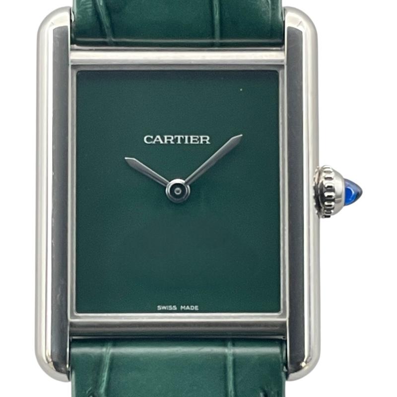 カルティエ Cartier タンクマスト LM WSTA0056 グリーン SS 腕時計 メンズ 中古 | Cartier