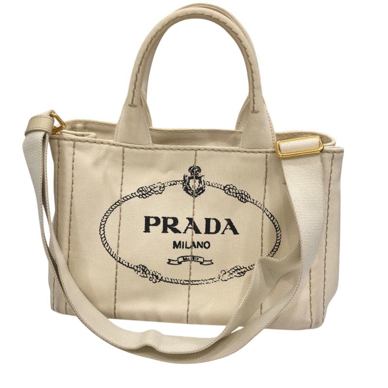 PRADA（プラダ） カナパハンドバッグ B2439G アイボリー キャンバス
